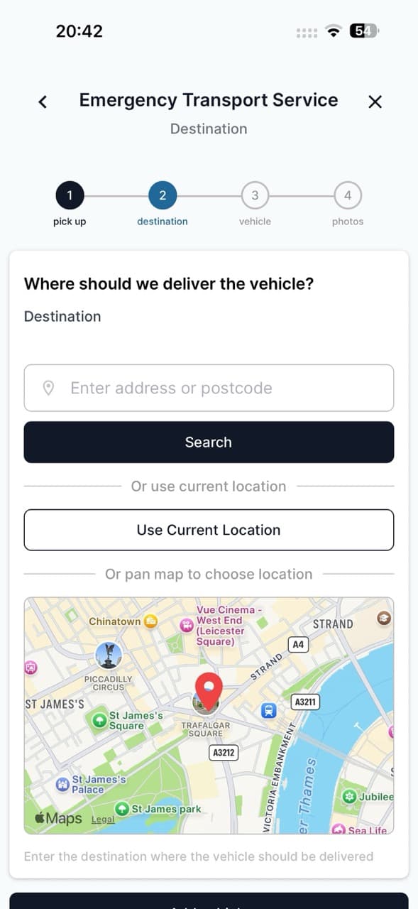 Drop-off Destination
