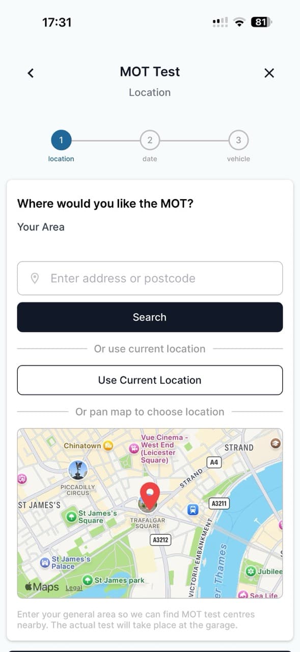 Choose Your Area