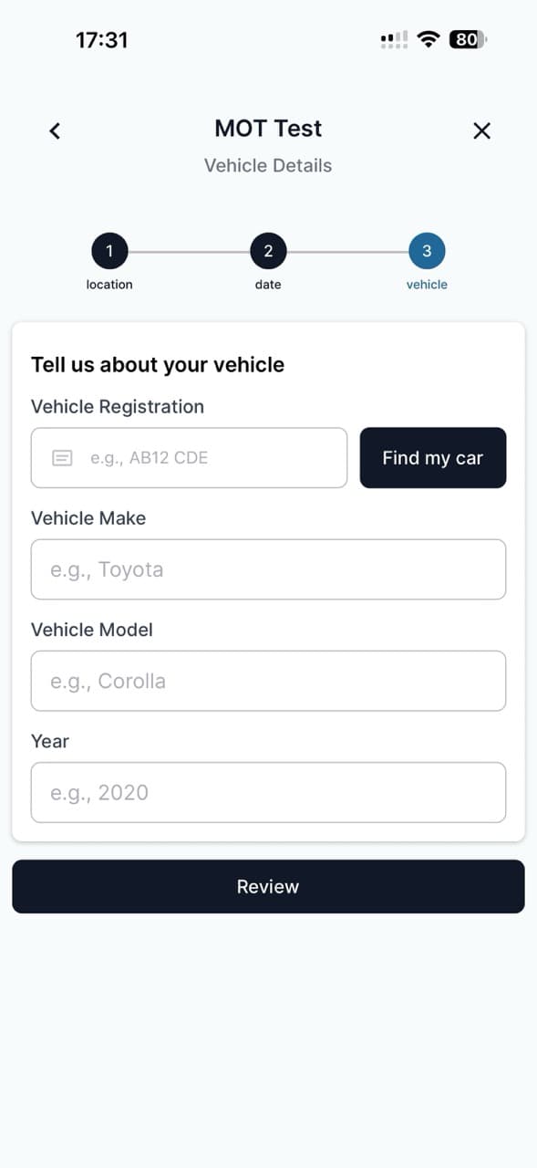 Vehicle Details