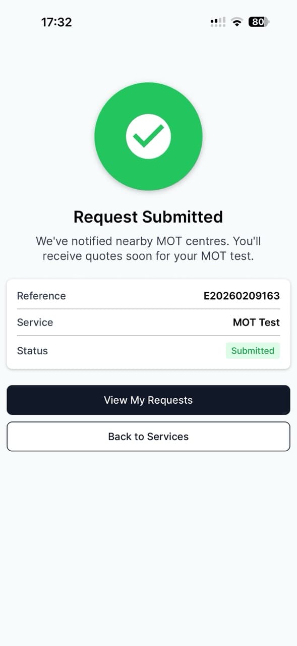 Booking Requested