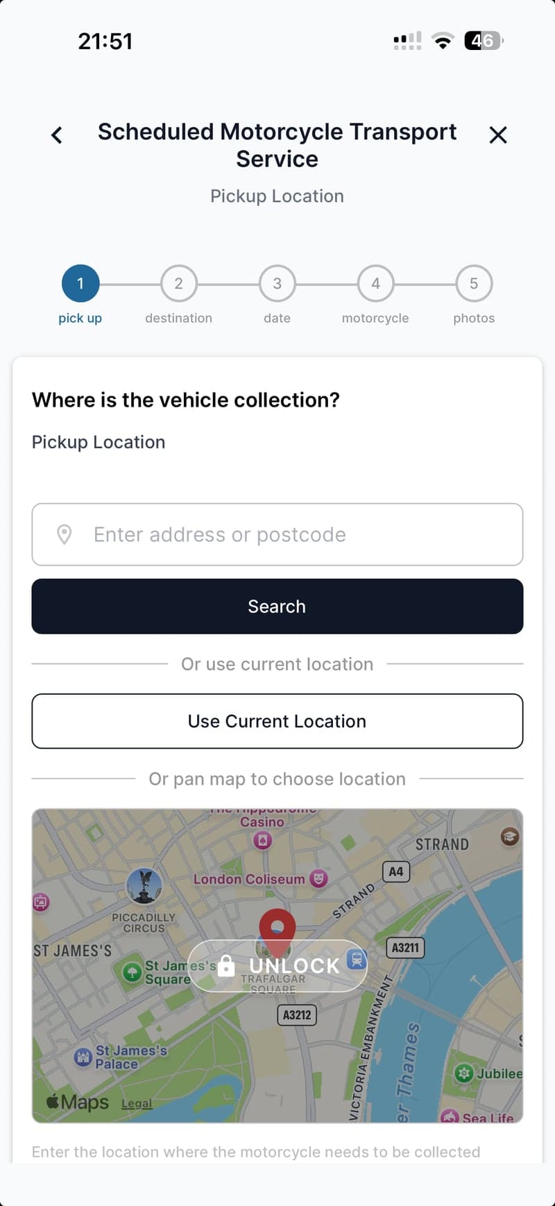 Pickup Location