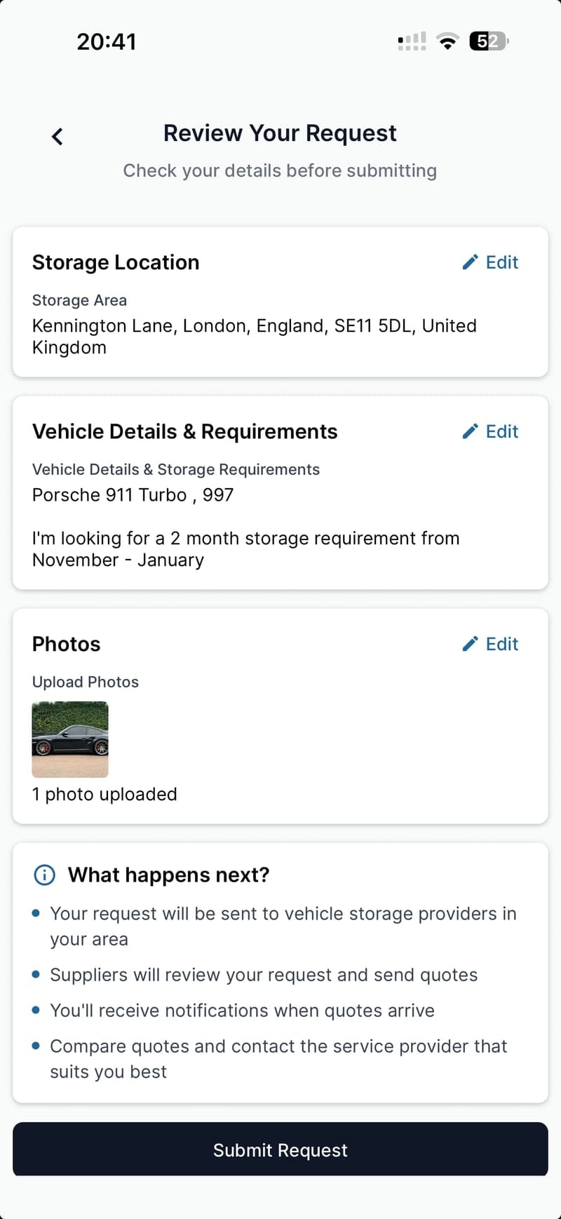 Review Your Request