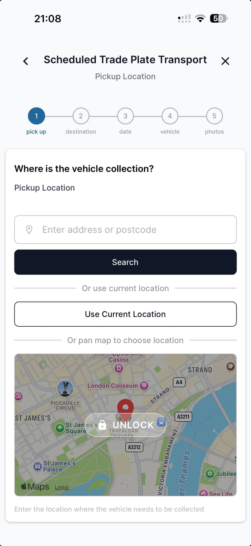 Pickup Location